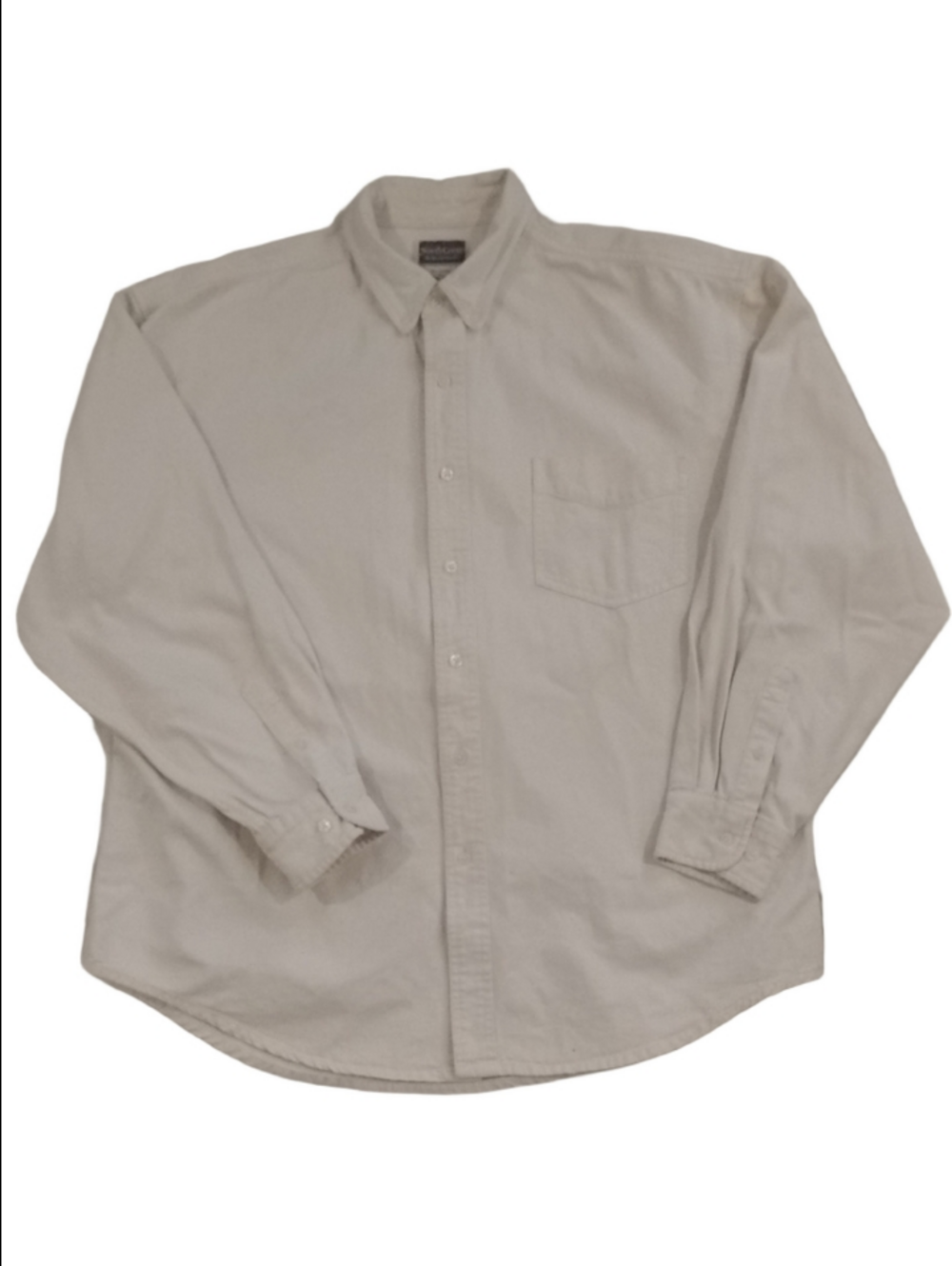 Northcrest White Long-Sleeve Button-Down Shirt